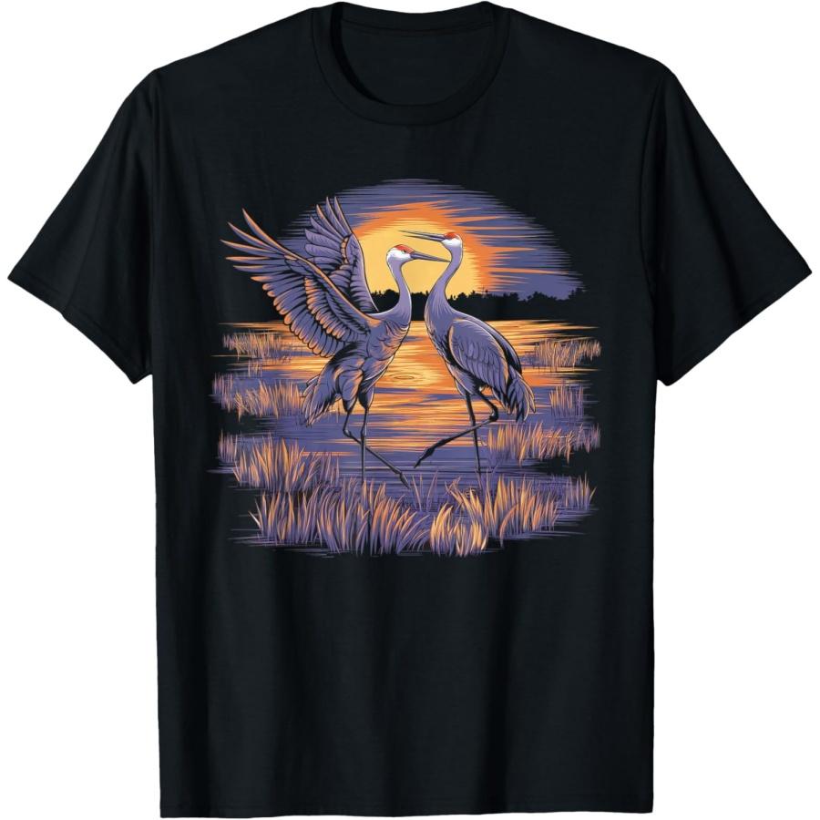 Sandhill Crane – Majestic Bird Lover Design T-Shirt(2) XXXXXL чёрный