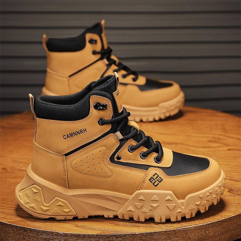 Autumn and winter new high-top tooling men's shoes trendy shoes men's Martin boots retro casual short boots