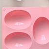 Easter Egg Silicone Mold 5 Cavity Egg Shape Easter Baking Mold Non-Stick Chocolate Mold Freezer Safe Mold for Jelly Ice Cream Candy Dessert