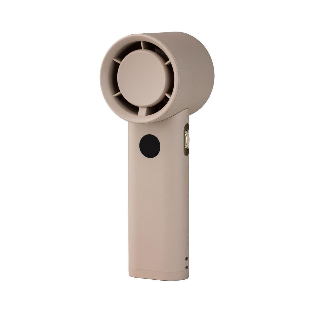 Smaly Super Airflow HANDY FAN Powerful Handy Fan Matte Beige Handheld Fan Handy Portable Fan 100 Levels of Airflow Adjustment Rechargeable Battery USB