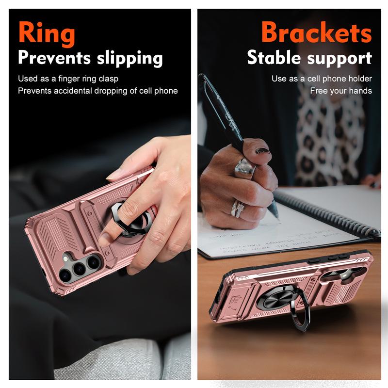 Samsung S25FE Phone Case with Card Slot, Compatible with A17, A26, A56, S24, A25, A35, S23+