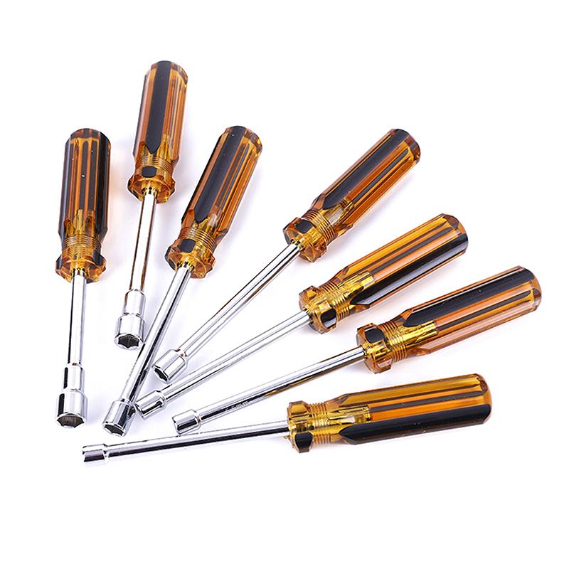 4/5/5.5/6/7/8/9/10/11/12/13/14Mm Hex Socket Head Handle Crv Shaft Nut Screwdriver Nut-Wrench M3 M4 Screwdriver Casing Batch Hand