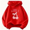 Y2k Girls Cherry Design Printed Fashion Sweatshirt Kids Children's Sweatshirts Hoody for Boys Girls Casual Hoodies Clothes