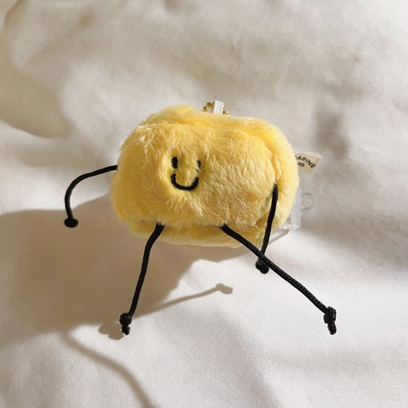 Plush Butter Doll Charm Keychains Sweet Cute Pendant Car Keyring Backpack Decoration Fashion Jewelry for Women Girl