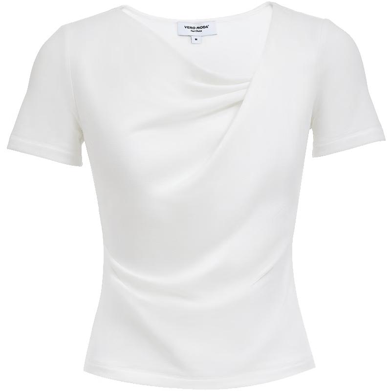 VEROMODA Women s Lyocell Blend Asymmetrical Pleated Top S