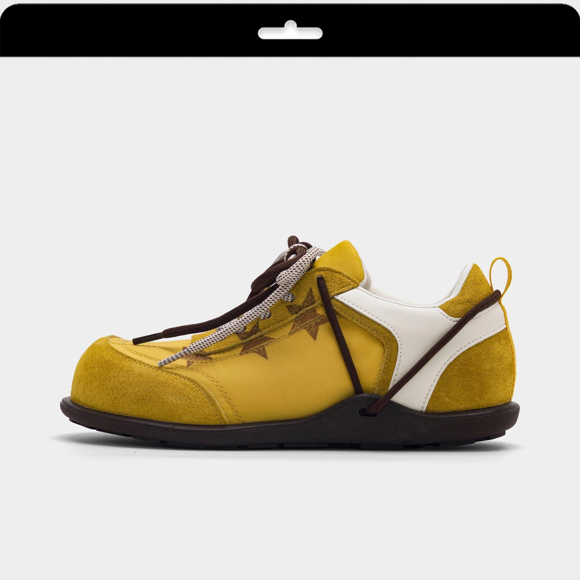 

Clown shoes~ big head ugly cute shoes for women 2025 summer new niche design casual sports Forrest Gump training shoes for women 35 лимонно-желтый