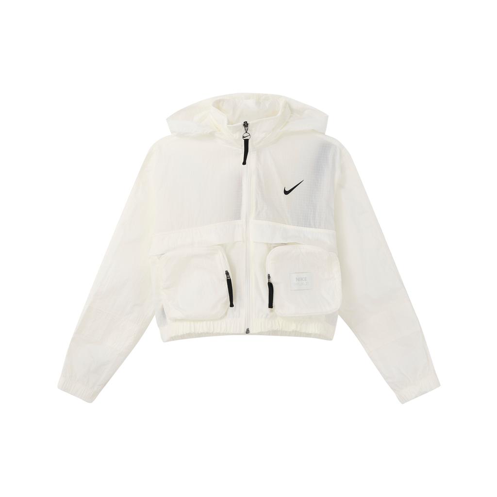 New Nike Sportswear Cropped Coat Women's Sail White DV8035-133