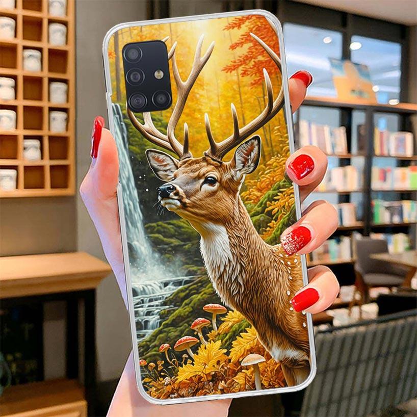 

Deer Hunting Camo Cover Phone Case For Samsung Galaxy A12 A22 A32 A52 A72 A02S Phone Case Note 20 Ultra 10 S10 Plus A51 A71 A50S Samsung A30S