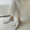 Simple Solid Color Square Toe Ladies Slippers Fashion Soft Bottom Beach Sandals  Summer Sexy Backless Non-slip Mule Female