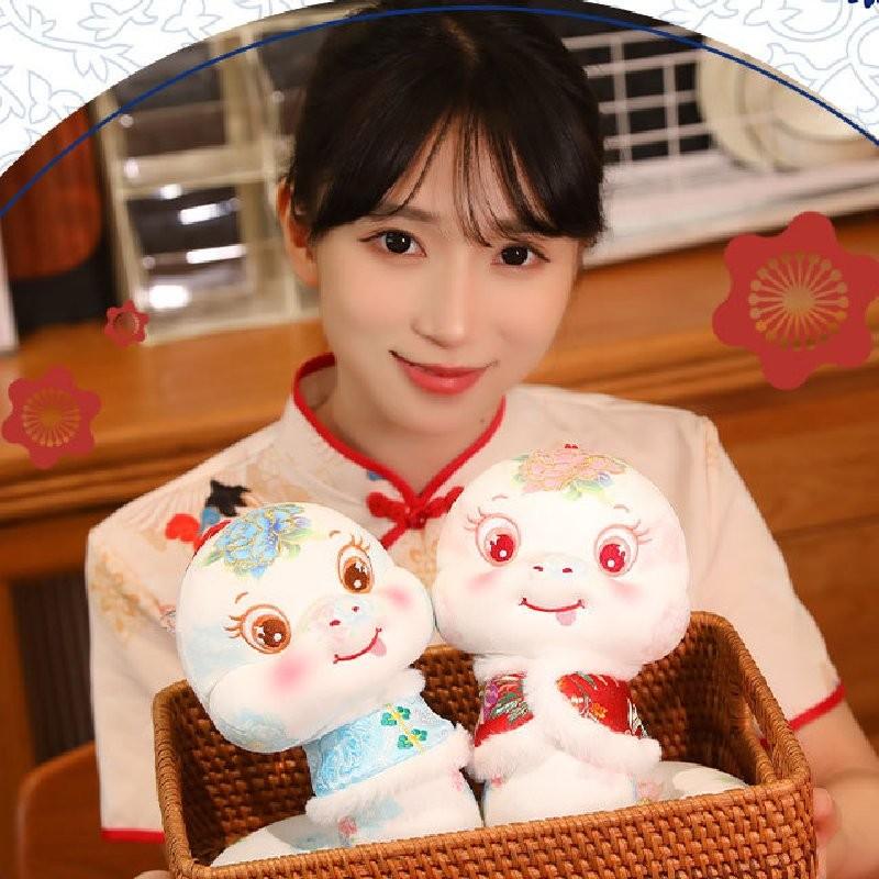 2025 Snake Mascot Plush Toy Dolls Room Decoration Ornaments Spring Festival Gift