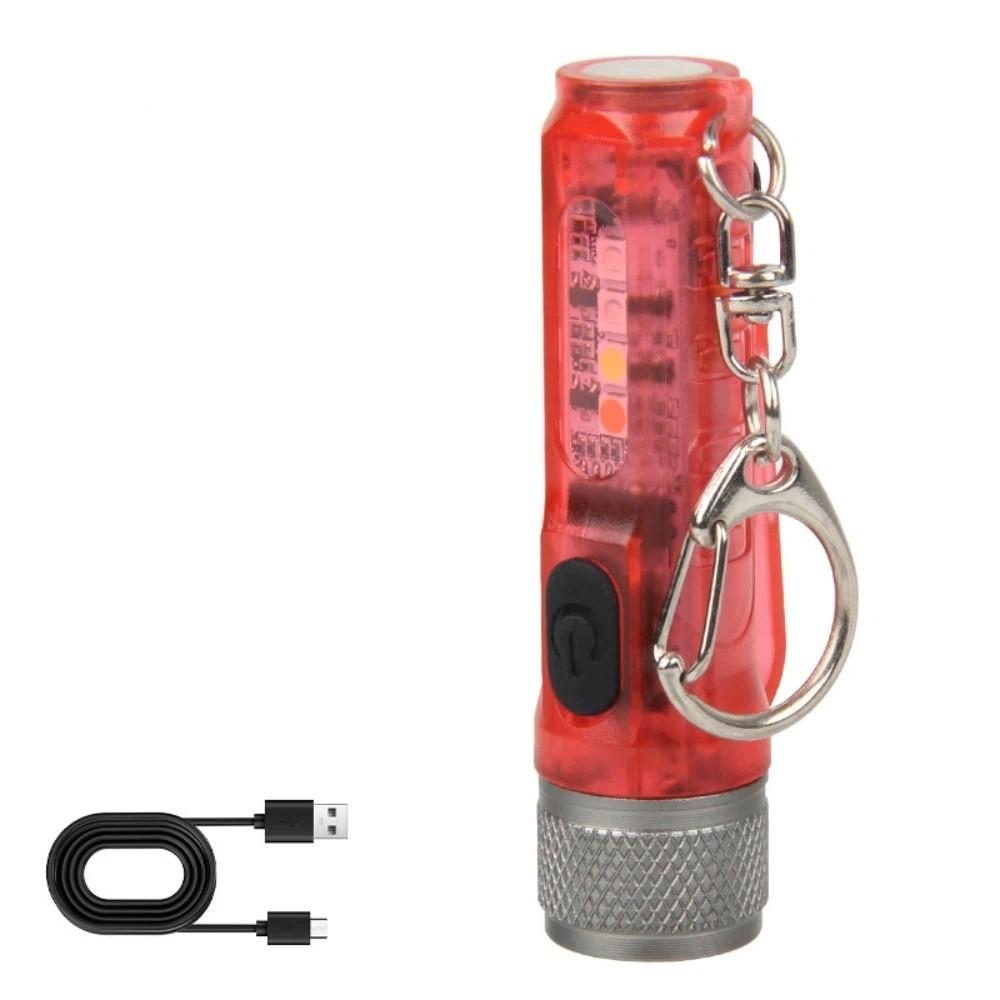 Super Bright Mini Keychain Flashlight USB Rechargeable Multiple Lighting Modes Magnetic Torch 400 Lumens Hat Clip Lamp