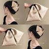 French Hepburn Style High-end Satin Triangular Claw Clip, Retro Style, Simple and Versatile Updo Shark Clip