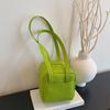 Candy Color Mini PU Single Shoulder Bag Squared Underarm Bag Casual Toast Crossbody Bag  Office