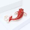 Enamel Carp Brooch for Women Unisex Animal Lapel Pins Party Friend Accessories Gifts