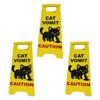 Cats Vomit Caution Signs Funny Novelty Cats Vomit Signs Cats Vomits Warning Signs Desk Decorations for Home Office Decors