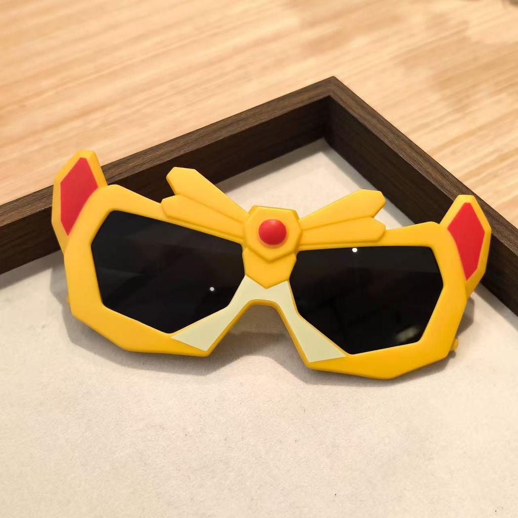 Personalized Robot-Shaped Boys' Silicone Sunglasses with Polarized UV Protection