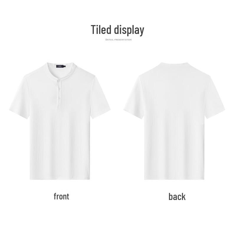FIRS Men's Natural Cotton Linen Henley T-Shirt