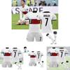 Premium White 7 C.ronaldo Football Kit Set With Original Socks 2022 World Cup Edition