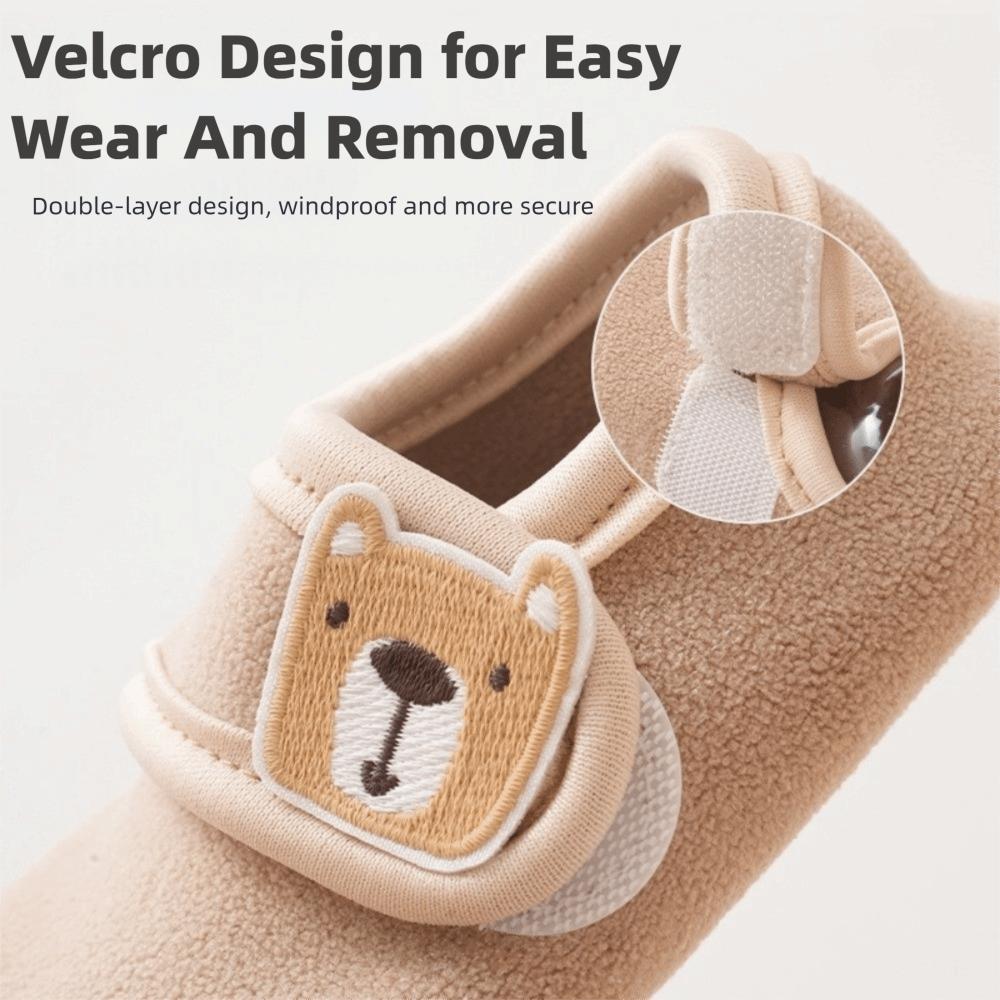 Ein Paar Warme Kleinkindsocken Anti-Rutsch Babysocken Schuhe Niedliche Hausschuhe Kalte Jahreszeit