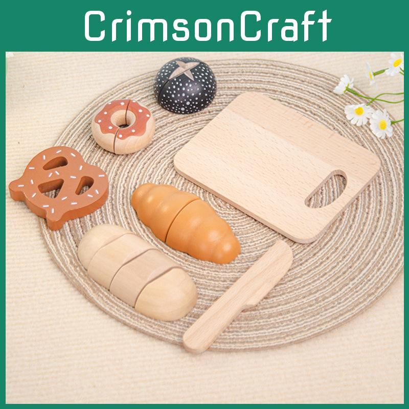 Kitchen Wooden Kids Role Play Toy With Cutting Food For Interaction Parentchild