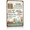 Vintage Flower Metal Wall Sign for Kitchen