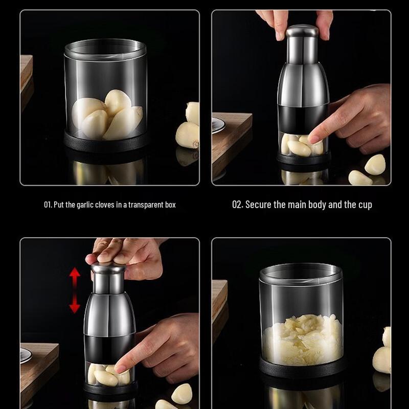 Zhi Shi 304 Rostfritt Stål Vitlökskvarn & Pressverktyg