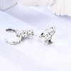 New Earrings for Women 925 Silver Color Star Geometric Entangle Zircon Earrings Fine Wedding Engagement Birthday Jewelry Gifts