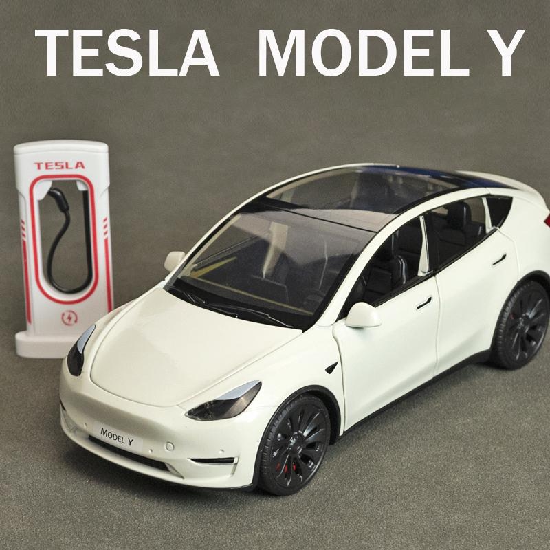 

1:24 Tesla Model Y Model 3 Зарядка Pile Alloy Die Cast Toy Car Model Звук и свет Детские игрушки Коллекционные предметы Подарок на день рождения