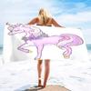 Cartoon Unicorn Pattern Seaside Vacation Beach Towel Swimming Bath Towel Microfiber Towel
