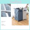 Foldable Oxford Fabric Dirty Clothes Hamper With Multicompartment Storage For Home Use