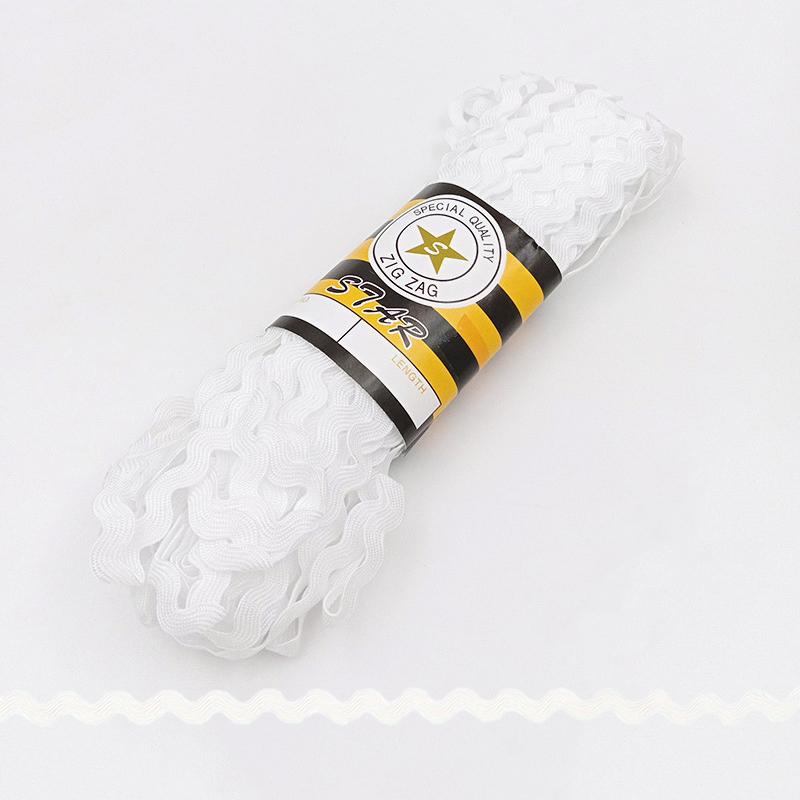 15 Yard Dalga Kenarlı Şerit Kendin Yap Giyim S şeklinde Elbise Süslemesi Geniş Zikzak Şerit Dekorasyon İçin Kullanılır 5mm Genişlik