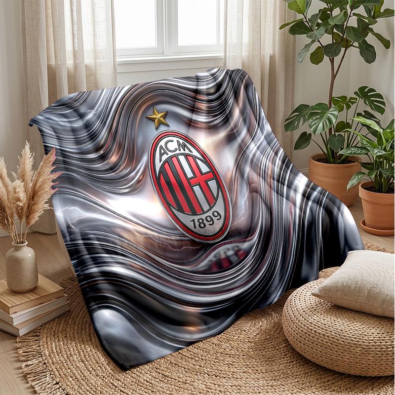 AC Milan Theme blanket Soft Flannel Blanket Plush Throw Blanket Cozy Sofa Bed Blanket for Home Decor