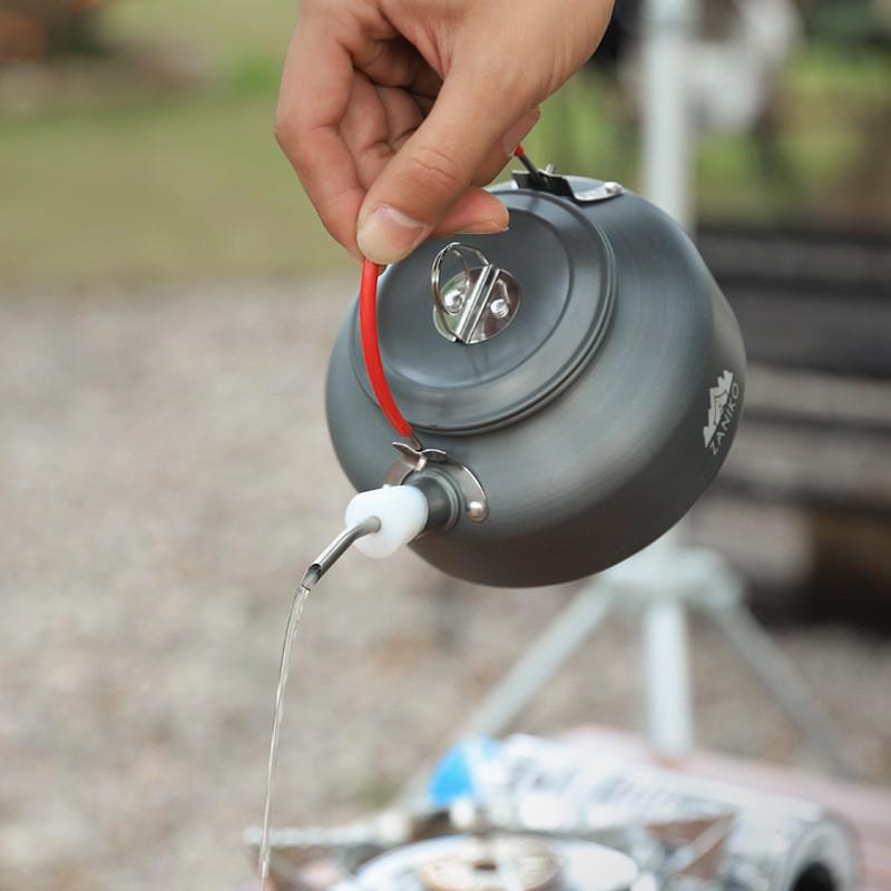 Portable Outdoor Coffee & Tea Kettle Set - 1.2L & 1.8L Camping Cookware with Pots and Pans