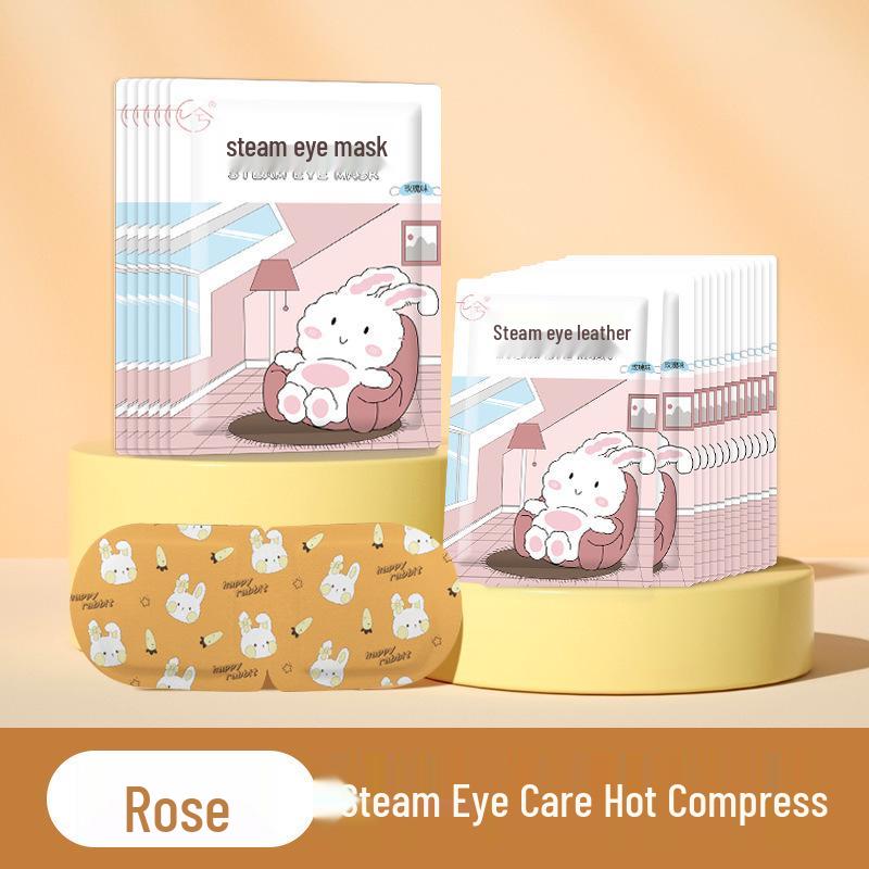Animowana maseczka na oczy Steam: Łagodzi zmęczenie oczu, Zapewnia stałe ciepło do snu i ochrony oczu.