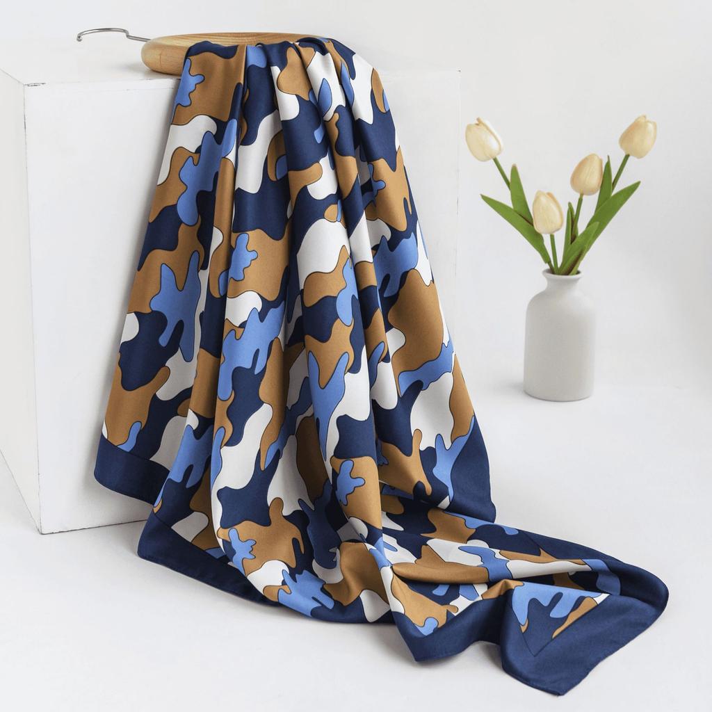 2024 Vår og Høst Tynt Fransk Beige Prikkete Skjerf Dames Firkantskjerf Sjal Ytre Dekorasjon Allsidig Skjerf