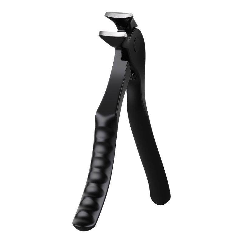 Stainless Steel Anti-Splash Curved Elbow Nail Clipper Ergonomic Handle Heavy Duty for Adult Toenail Fingernail Trimming