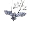 Owl Moon Forest Pendant Necklace With Alloy Chain For Fashion Enthusiasts
