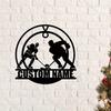 Customizable Metal Wall Art Sign Family Name Silhouette Hot Sale Home Garden Kitchen Outdoor PE Theme Decor