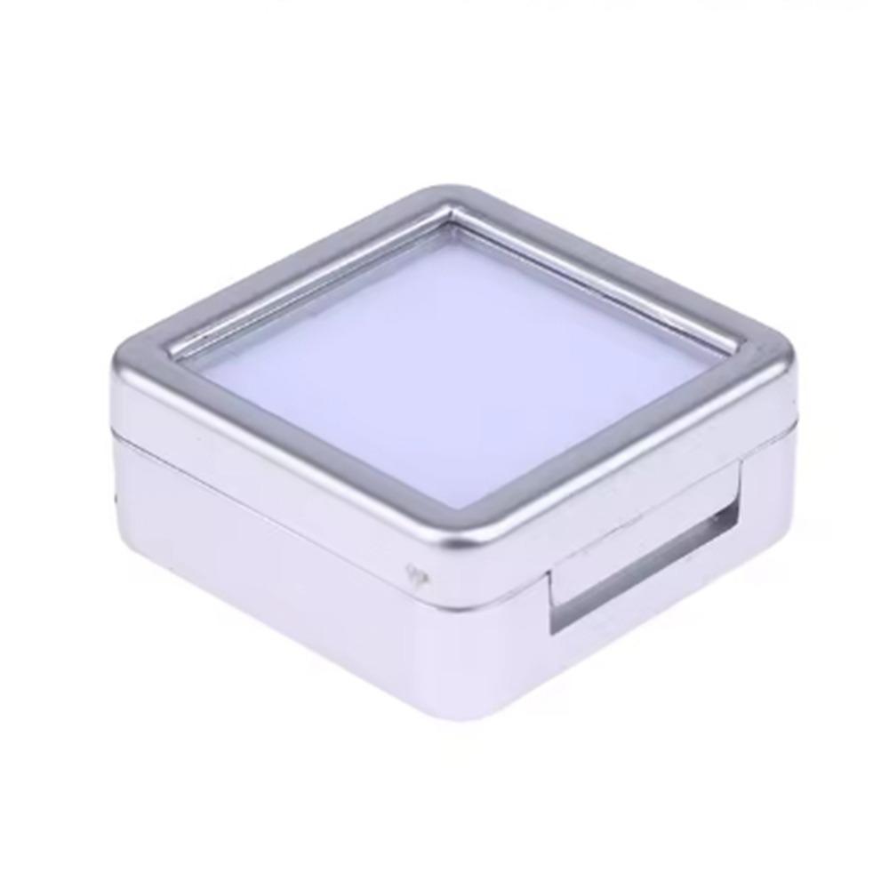 Transparent Gemstone Holder Flip Lid Crystal Display Case Packaging Jewelry Show Jewelry