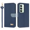 For Xiaomi Redmi 15 4G (EU) (171mm) Case Bowknot Decor Wallet Leather Phone Cover with Wrist Strap