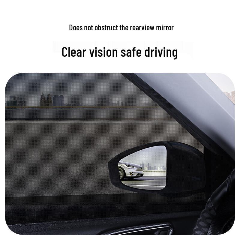 Car Interior Anti-Mosquito Mesh Sunshade and Privacy Net Curtain