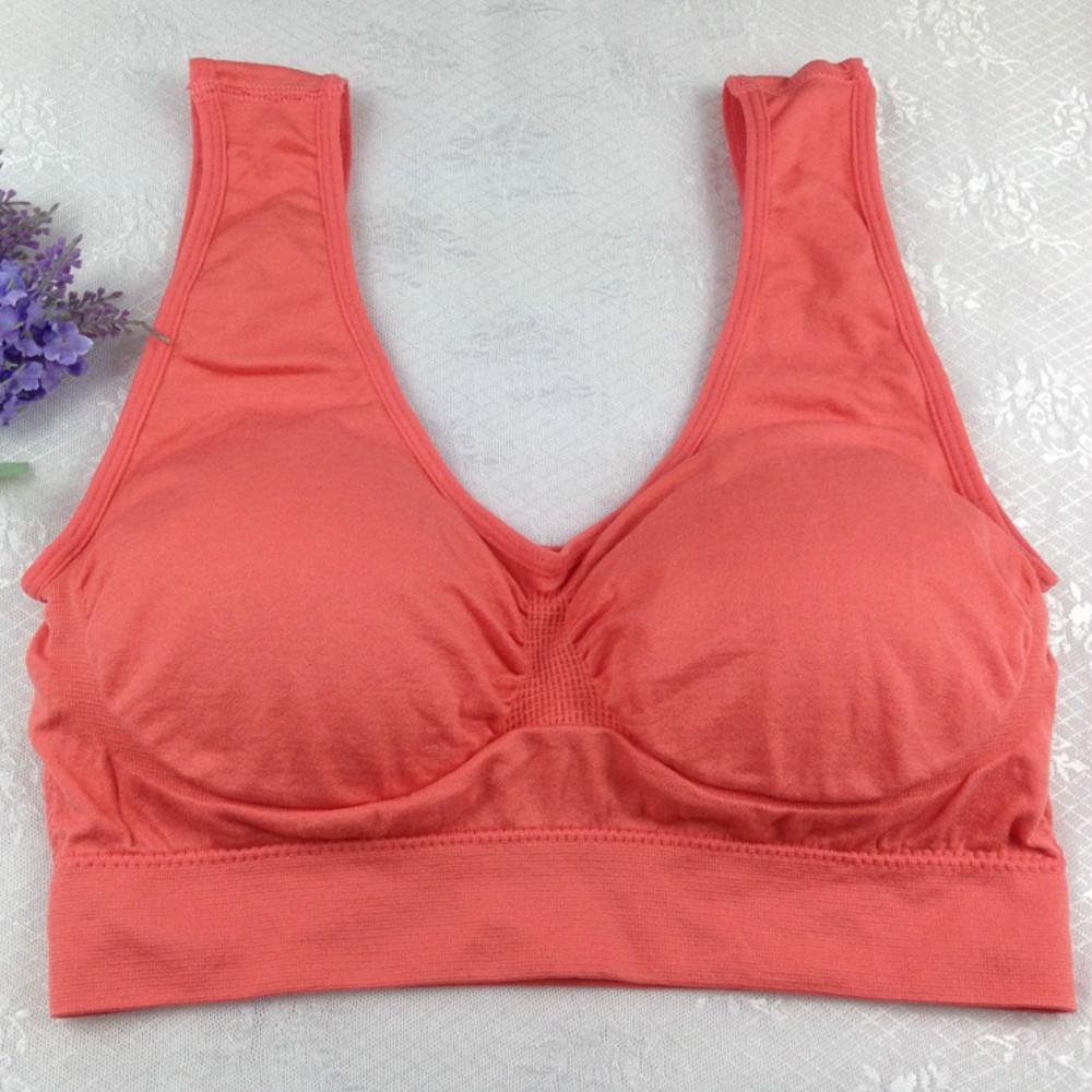 Двойной бесшовный бюстгальтер со сборками без следов без ободков One Size жёлтый — фото 5