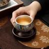 Hongyuezhai 999 Silver 360° Rotating Ceramic Master Teacup