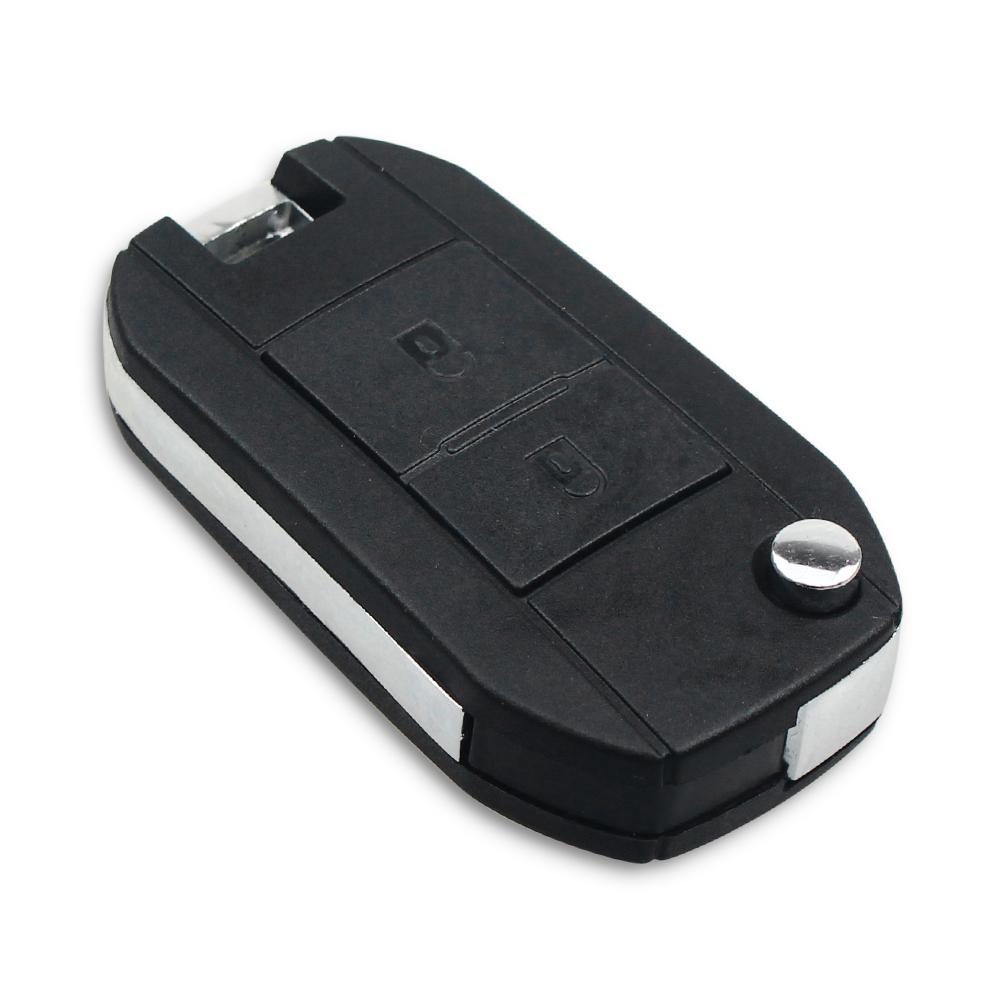 Modified Flip Folding Car Key Shell For Peugeot 307 107 207 407 Citroen C2 C3 Xsara Remote 2 Button Key Case Hu83 Blade