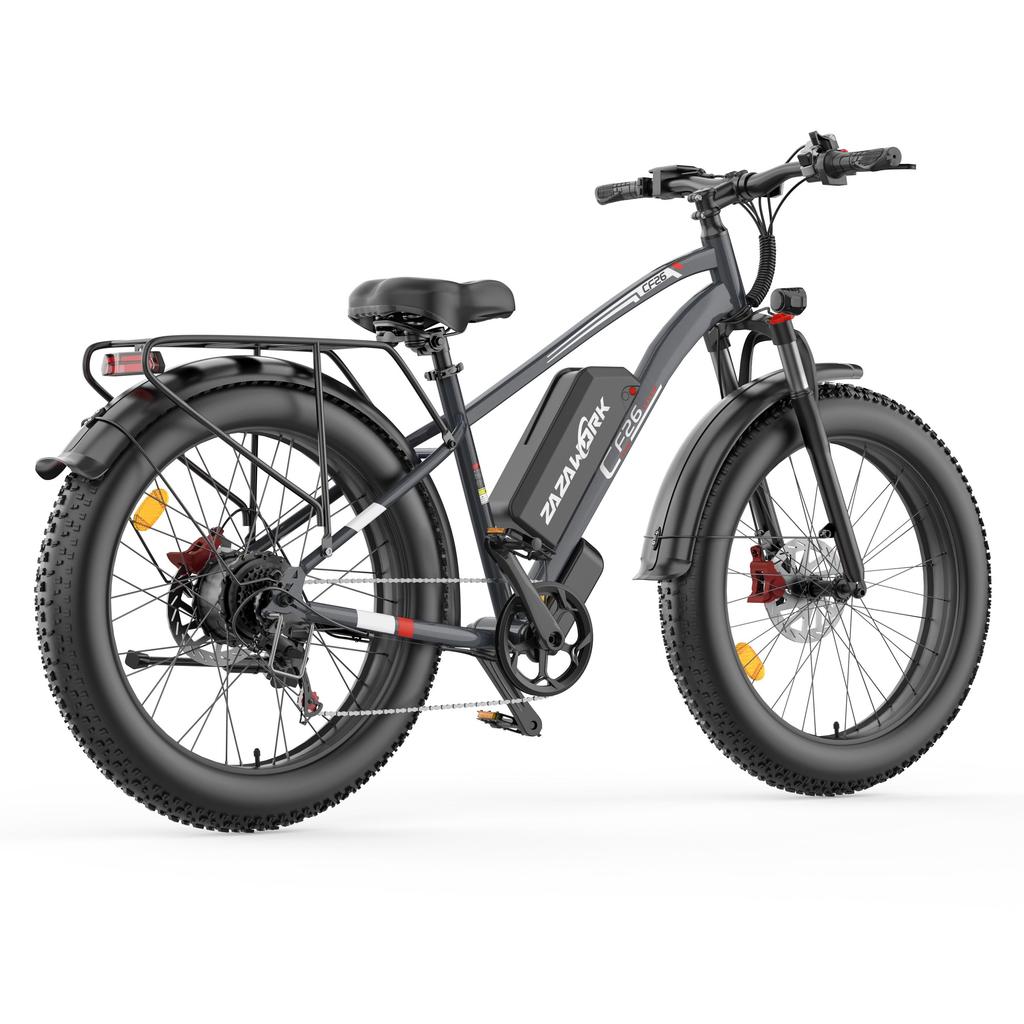 ZAZAWORK Bicicletă Electrică CF26 1000W All-Terrain Roți Off-Road de 26 Inch Viteză Maximă 50KM/H Autonomie 100KM Sarcină 150KG E-Bicicletă de Munte