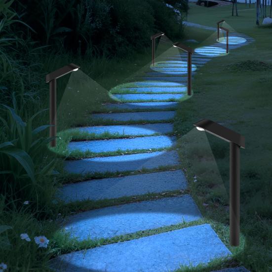 2 Pcs Solar Pathway Lights Outdoor LED Solar Lights Waterproof Solar Powered Landscape Stake Lights for Lawn Patio Walkway Driveway Decor