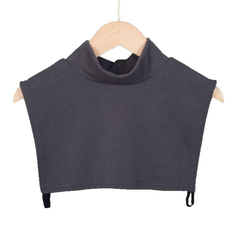 High-Stretch Fleece Turtleneck Dickey: Solid Color, Brushed for Warmth, Neck Protection, Base Layer Collar for Women, Autumn/Winter.