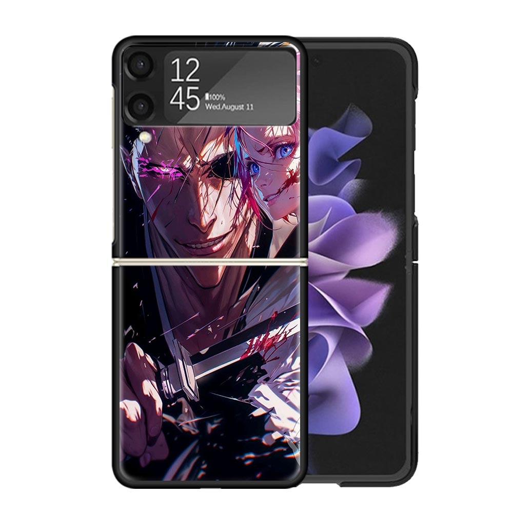 Zaraki Kenpachi Bleach Cases For Samsung Galaxy Z Flip 4 5 6 7 3 Z Flip7 Flip6 Flip4 Flip5 Flip3 5G Hard Shockproof Fundas Cover