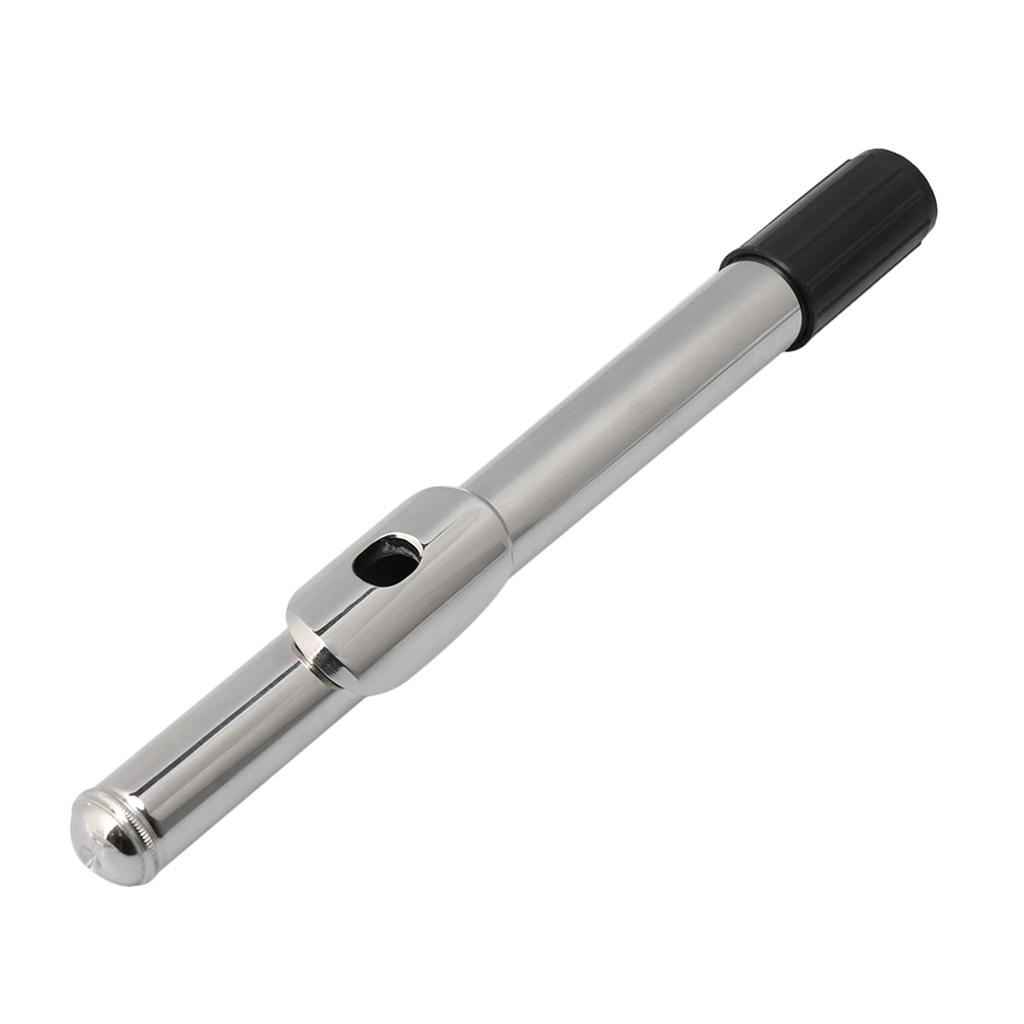 Flute Head Joint, Headjoint, Mouthpiece, Replacement Flute Part, Brass, Nickel Plated, 22.6cm Length, 20mm Socket.