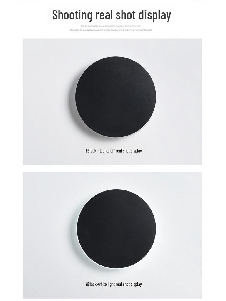 Nordic Modern LED Wall Lamp for Bedroom, Corridor, Staircase - Touch Control, Round Shape - Simple and Stylish Design